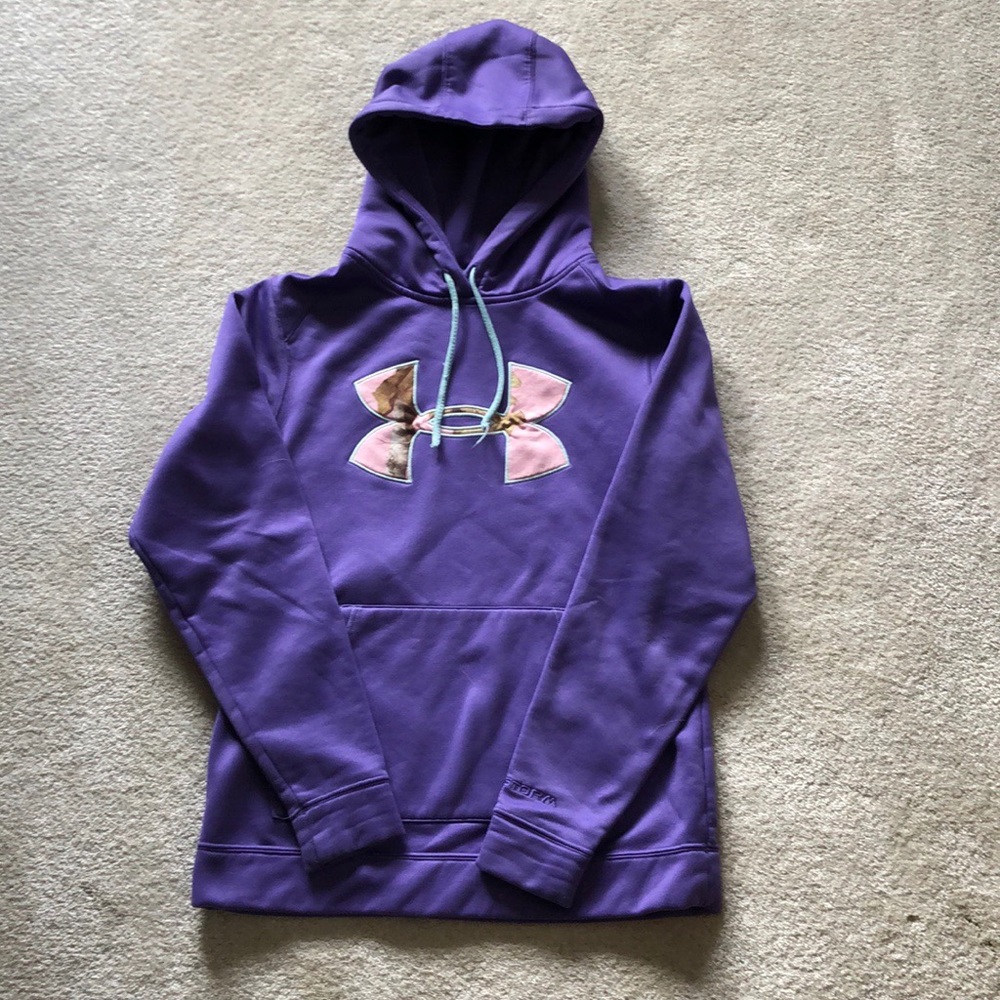 Purple and Camouflage Under Armour Sweatshirt